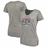 Women Cleveland Cavaliers Fanatics Branded 2018 Eastern Conference Champions Catch & Shoot Tri-Blend V-Neck T-Shirt - Heather Gray,baseball caps,new era cap wholesale,wholesale hats